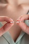 Heliophilia Silver Pendientes de Plata de Ley 925 en Oro Rosa con Circón